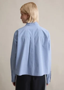 Karobluse relaxed cropped aus Papertouch-Popeline