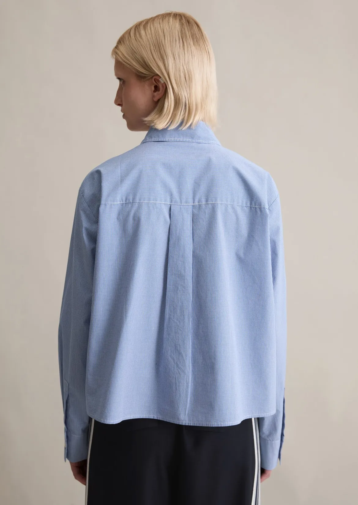 Karobluse relaxed cropped aus Papertouch-Popeline