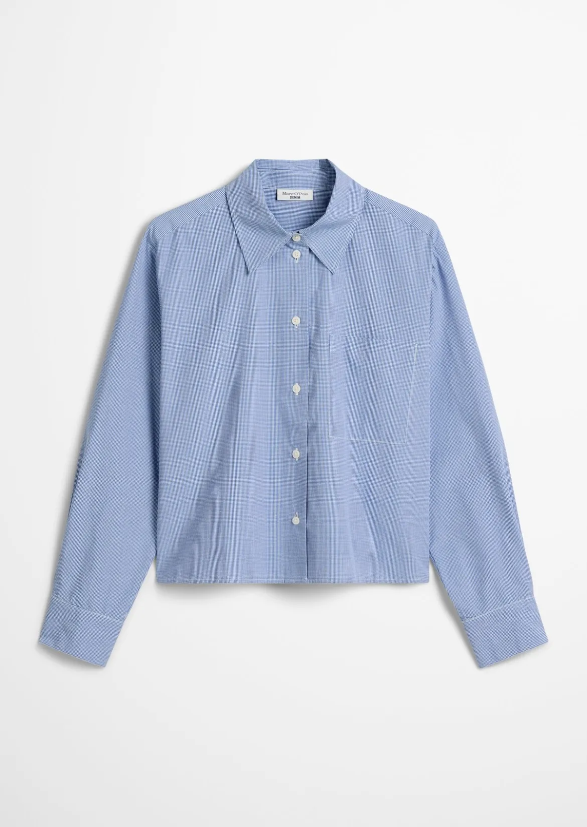 Karobluse relaxed cropped aus Papertouch-Popeline