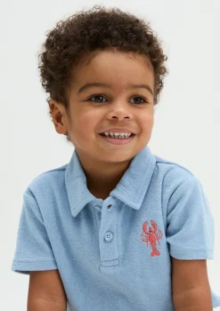 KIDS-BOYS Frottee-Poloshirt aus reiner Bio-Baumwolle
