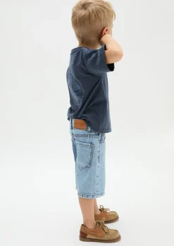 KIDS-BOYS Jeansbermuda aus weichem Bio-Baumwoll-Denim