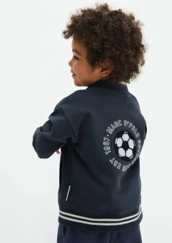 KIDS-BOYS Sweat-Collegejacke mit flauschigen Applikationen