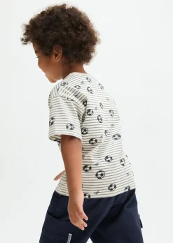 KIDS-BOYS T-Shirt mit Fußball-Allover-Print