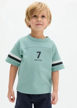KIDS-BOYS T-Shirt mit gestreiften Ärmeln und Rückenprint