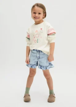 KIDS-GIRLS Jeansshorts mit Rüschen