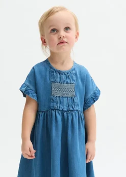 KIDS-GIRLS Kleid aus weicher Viskose in Denim-Optik