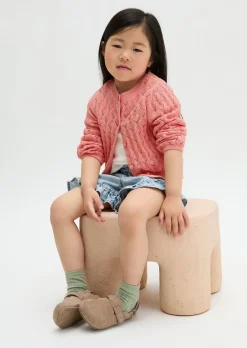 KIDS-GIRLS Strickjacke mit hübschem Lochmuster
