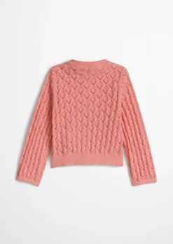 KIDS-GIRLS Strickjacke mit hübschem Lochmuster