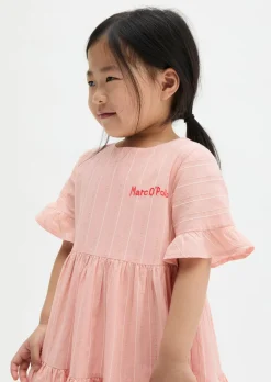 KIDS-GIRLS Stufenkleid mit gesticktem Streifenmuster
