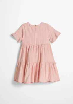 KIDS-GIRLS Stufenkleid mit gesticktem Streifenmuster