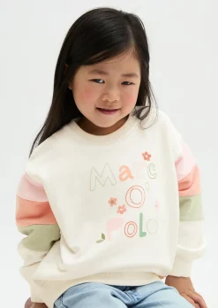 KIDS-GIRLS Sweatshirt aus reiner Bio-Baumwolle