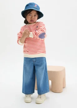 KIDS-GIRLS Sweatshirt mit lustigen Herz-Ellbogen-Patches