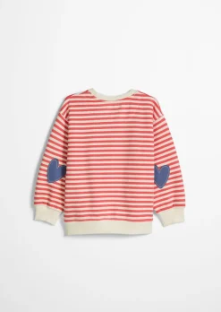 KIDS-GIRLS Sweatshirt mit lustigen Herz-Ellbogen-Patches