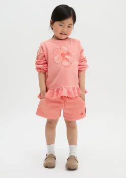 KIDS-GIRLS Sweatshorts mit gestickter Blume
