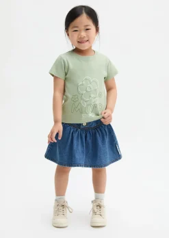 KIDS-GIRLS T-Shirt aus Bio-Baumwoll-Slub-Jersey
