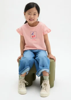 KIDS-GIRLS T-Shirt aus Bio-Baumwoll-Slub-Jersey