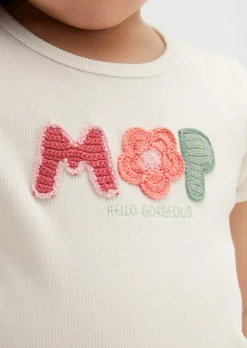 KIDS-GIRLS T-Shirt mit gestickter Logo-Applikation