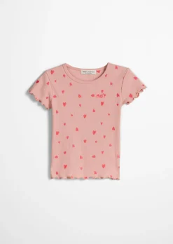 KIDS-GIRLS T-Shirt mit gesticktem Erbeermuster