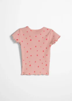 KIDS-GIRLS T-Shirt mit gesticktem Erbeermuster