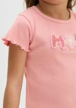 KIDS-GIRLS T-Shirt mit gestickter Logo-Applikation