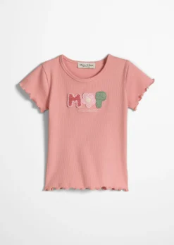 KIDS-GIRLS T-Shirt mit gestickter Logo-Applikation