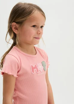 KIDS-GIRLS T-Shirt mit gestickter Logo-Applikation