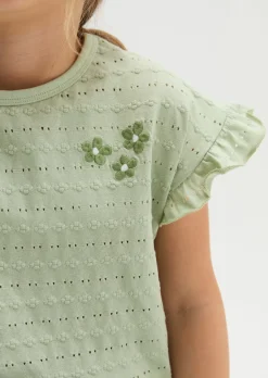 KIDS-GIRLS T-Shirt mit zartem Lochmuster