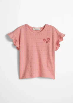 KIDS-GIRLS T-Shirt mit zartem Lochmuster