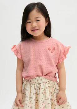 KIDS-GIRLS T-Shirt mit zartem Lochmuster