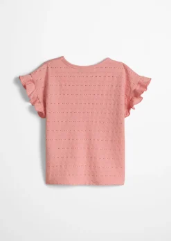 KIDS-GIRLS T-Shirt mit zartem Lochmuster