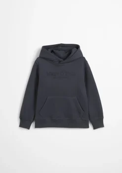KIDS-UNISEX Logo-Hoodie aus weichem Bio-Baumwoll-Sweat
