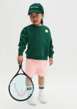 KIDS-UNISEX Sweatshorts mit gelbem Tennisball-Highlight