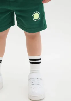 KIDS-UNISEX Sweatshorts mit gelbem Tennisball-Highlight