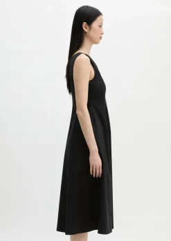 Kleid mit ausgestelltem Rock aus Popeline-Stretch
