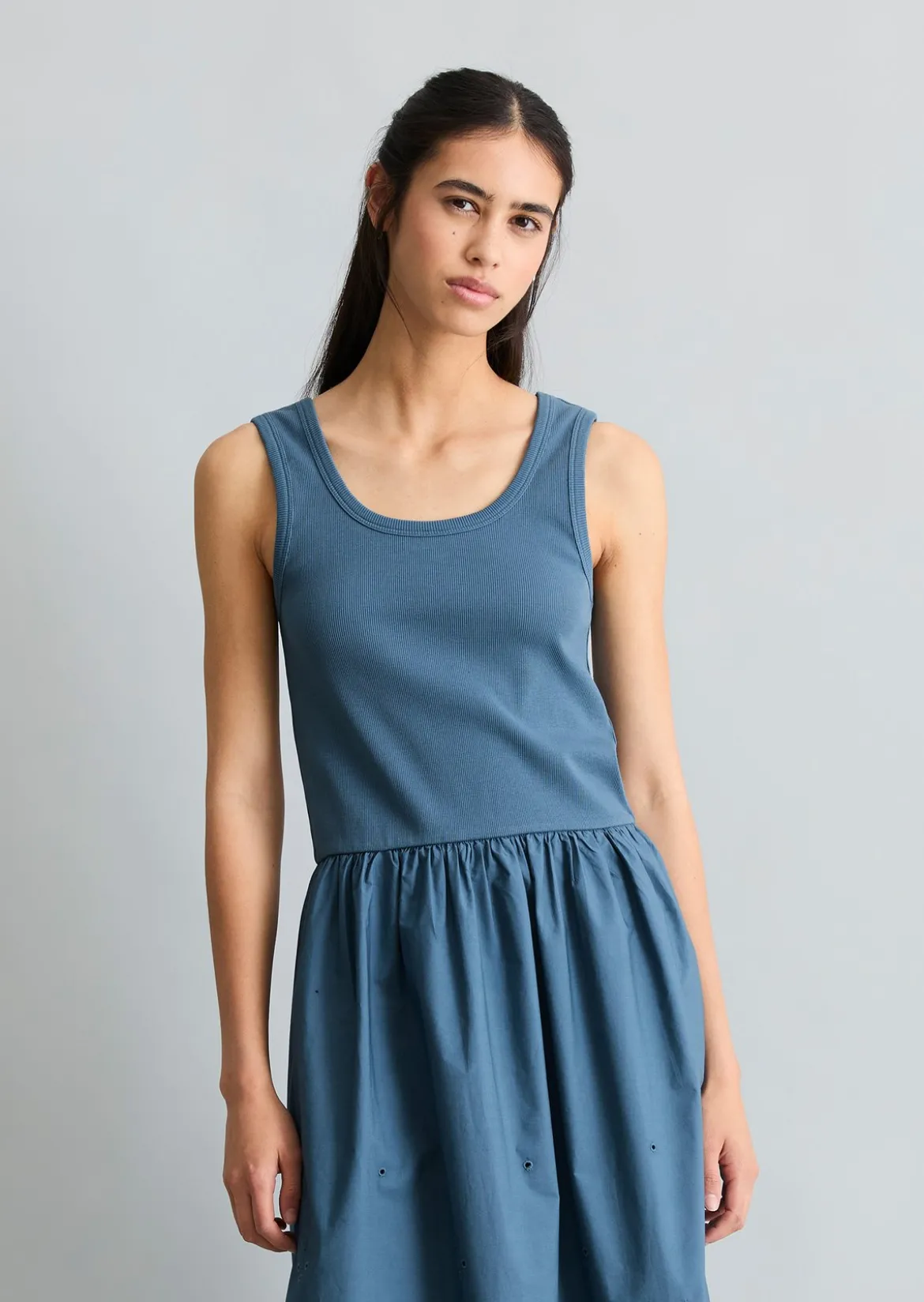 Kleid mit Spitzenrock aus reinem Organic Cotton