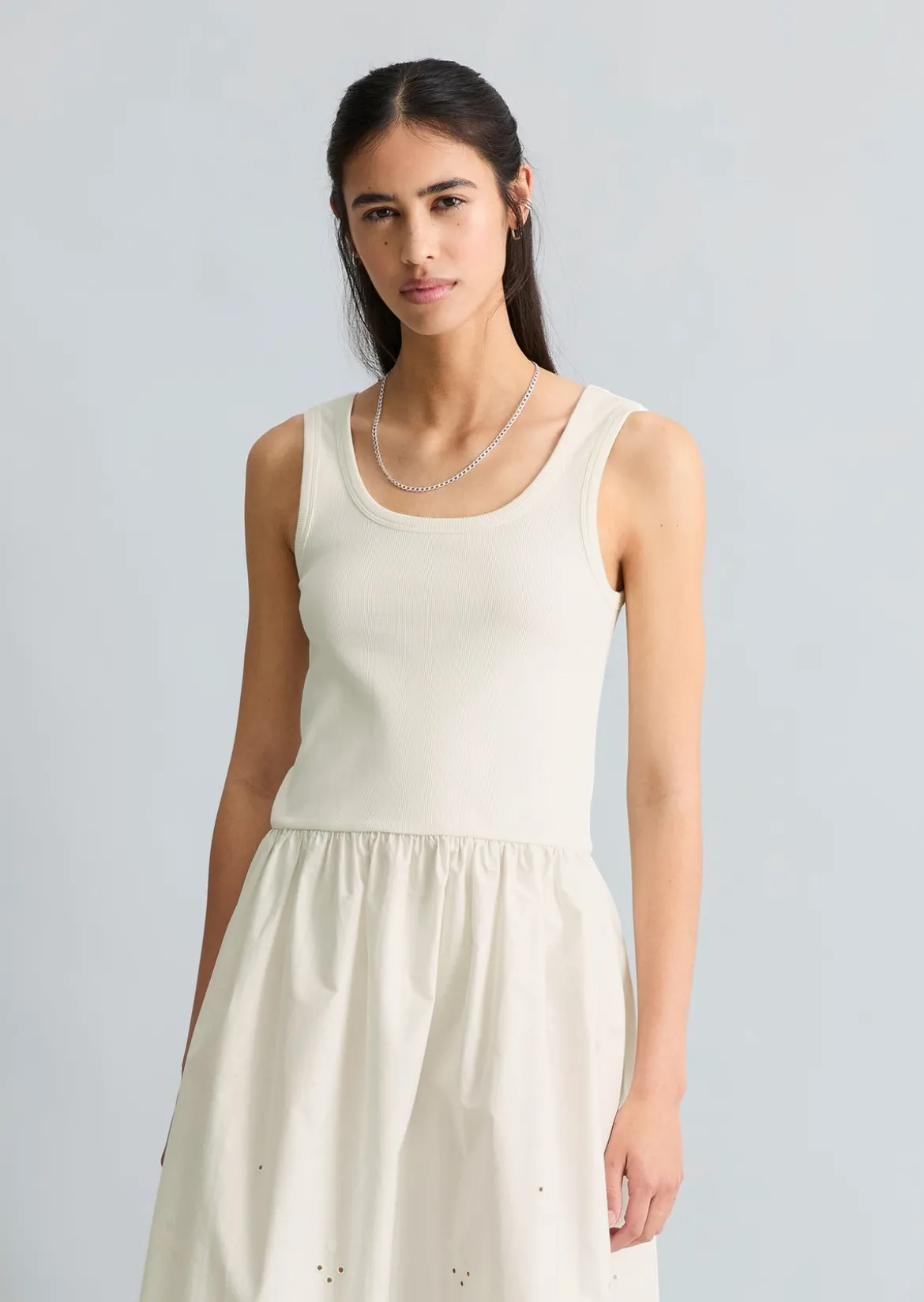 Kleid mit Spitzenrock aus reinem Organic Cotton