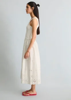 Kleid mit Spitzenrock aus reinem Organic Cotton