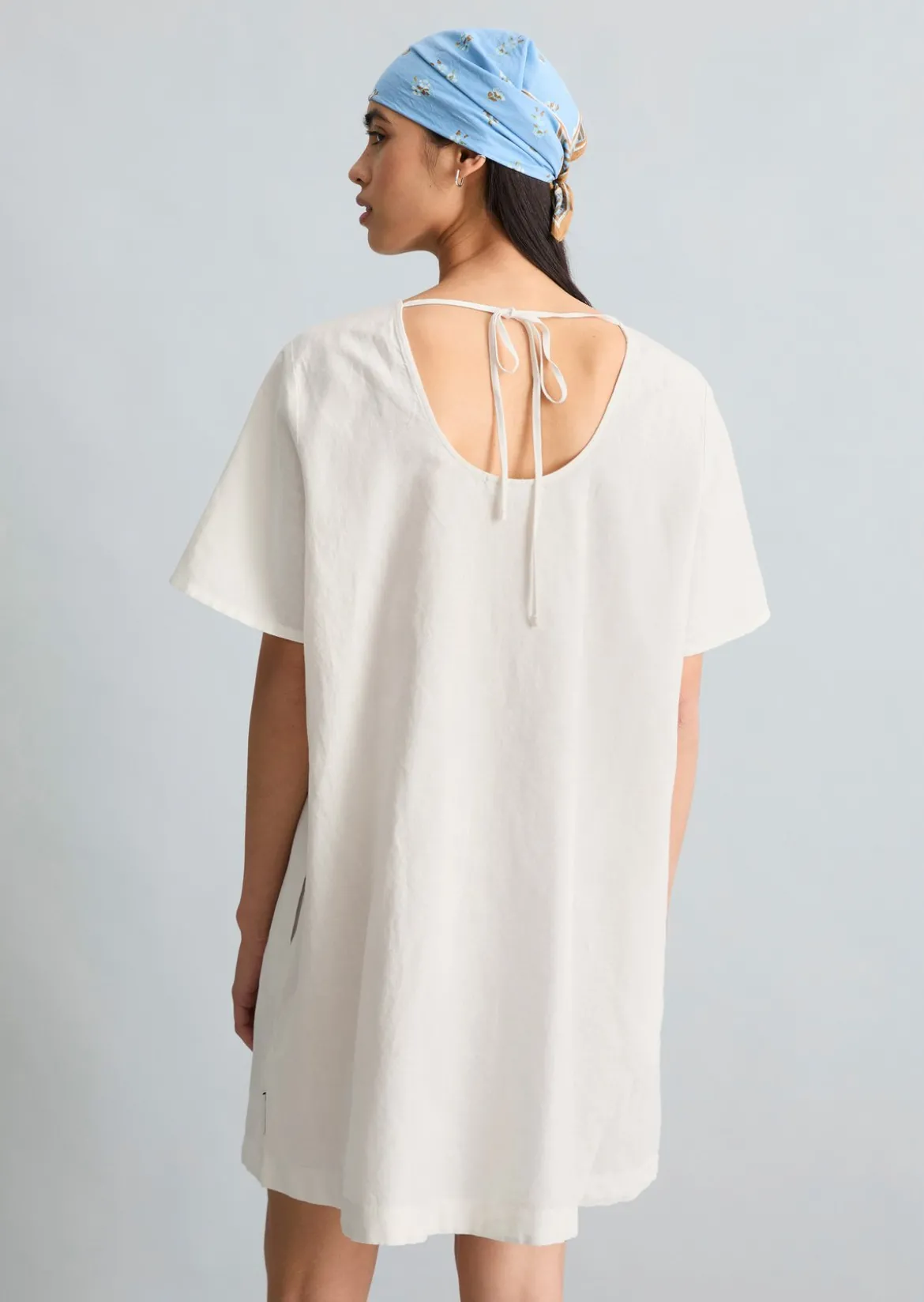Kleid relaxed aus Leinen-Baumwolle-Mix