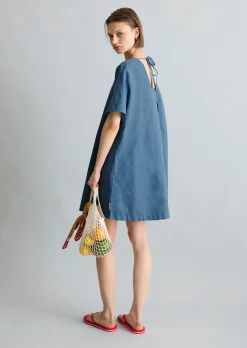 Kleid relaxed aus Leinen-Baumwolle-Mix