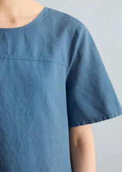 Kleid relaxed aus Leinen-Baumwolle-Mix