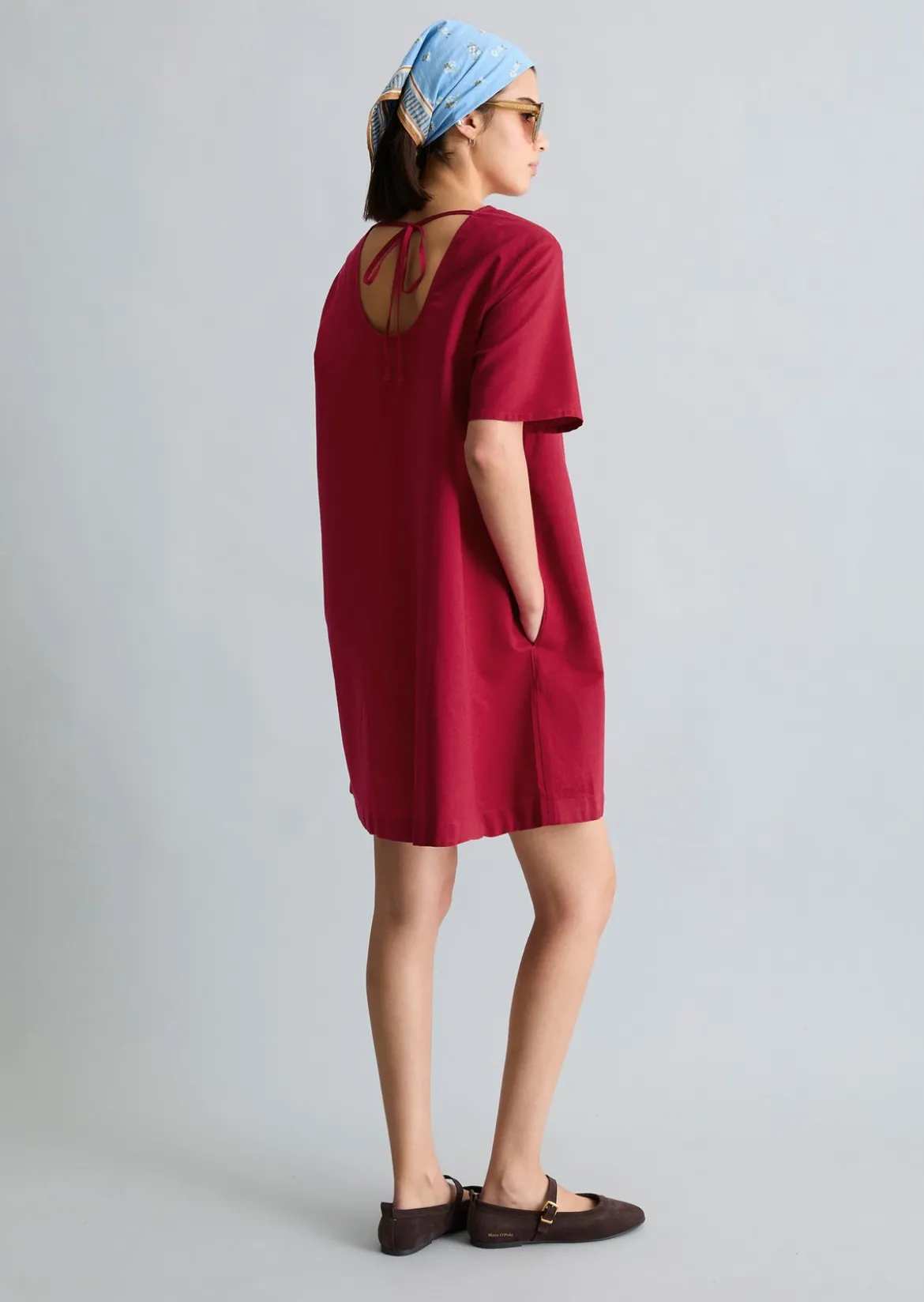 Kleid relaxed aus Leinen-Baumwolle-Mix