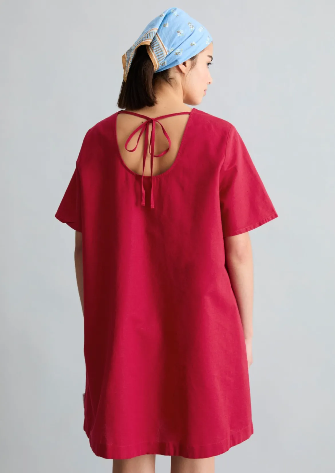 Kleid relaxed aus Leinen-Baumwolle-Mix