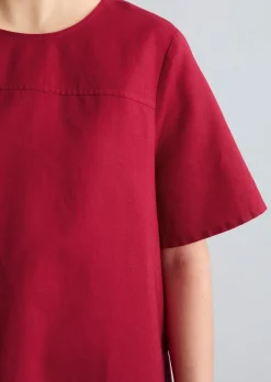 Kleid relaxed aus Leinen-Baumwolle-Mix