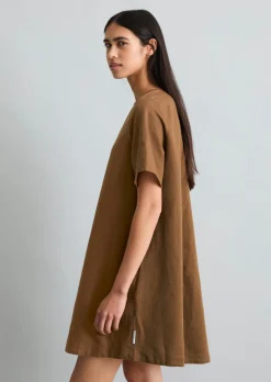 Kleid relaxed aus Leinen-Baumwolle-Mix