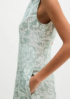 Kleid shaped A-Linie aus bedrucktem Viskose-Twill