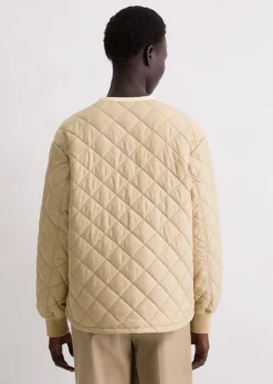 Kragenlose Steppjacke relaxed aus recyceltem Polyester