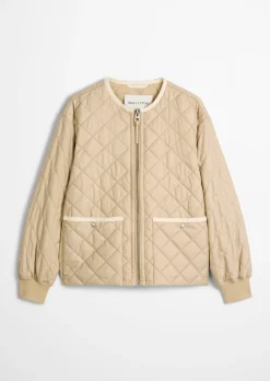 Kragenlose Steppjacke relaxed aus recyceltem Polyester