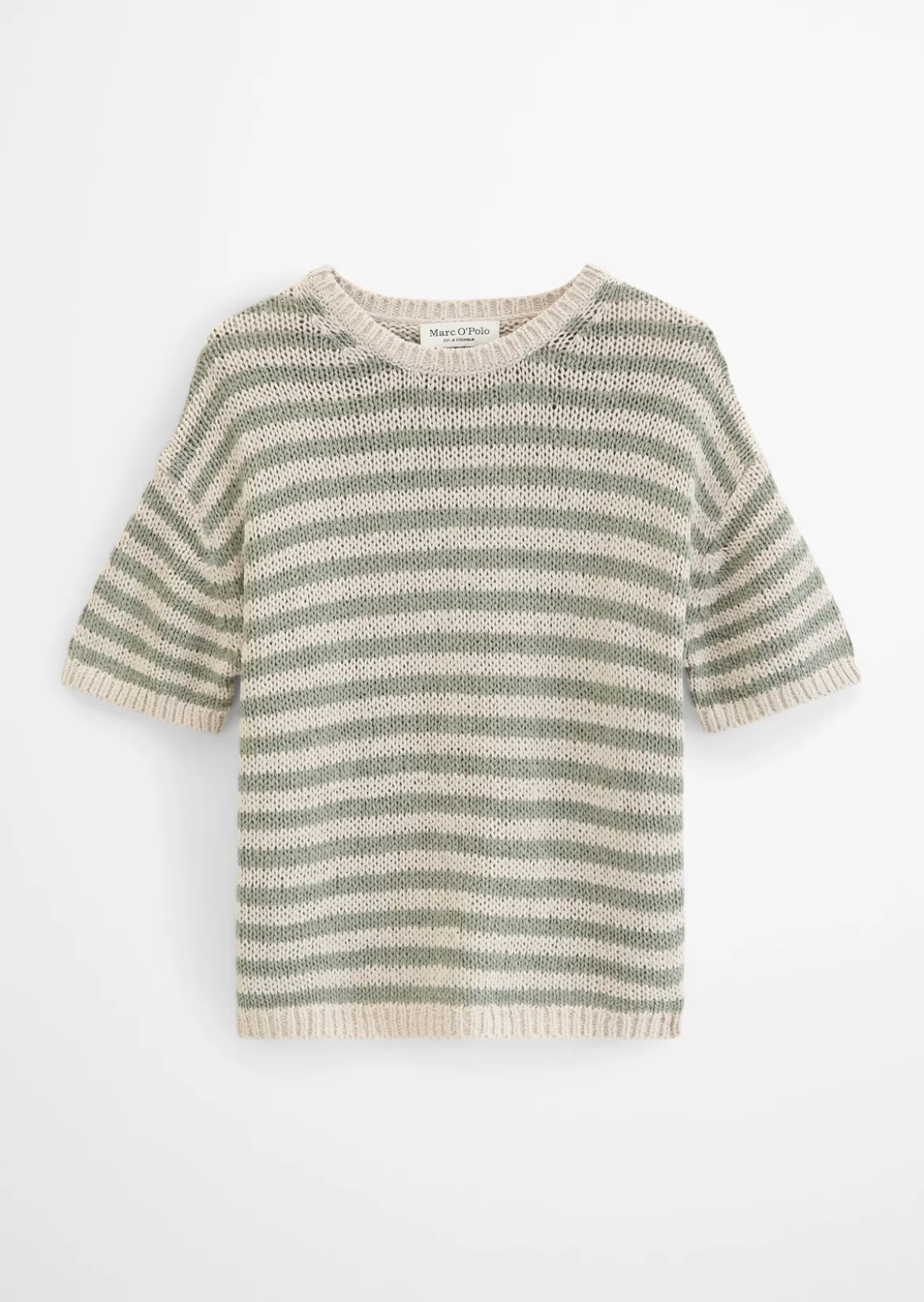 Kurzarm Pullover loose aus Bändchengarn