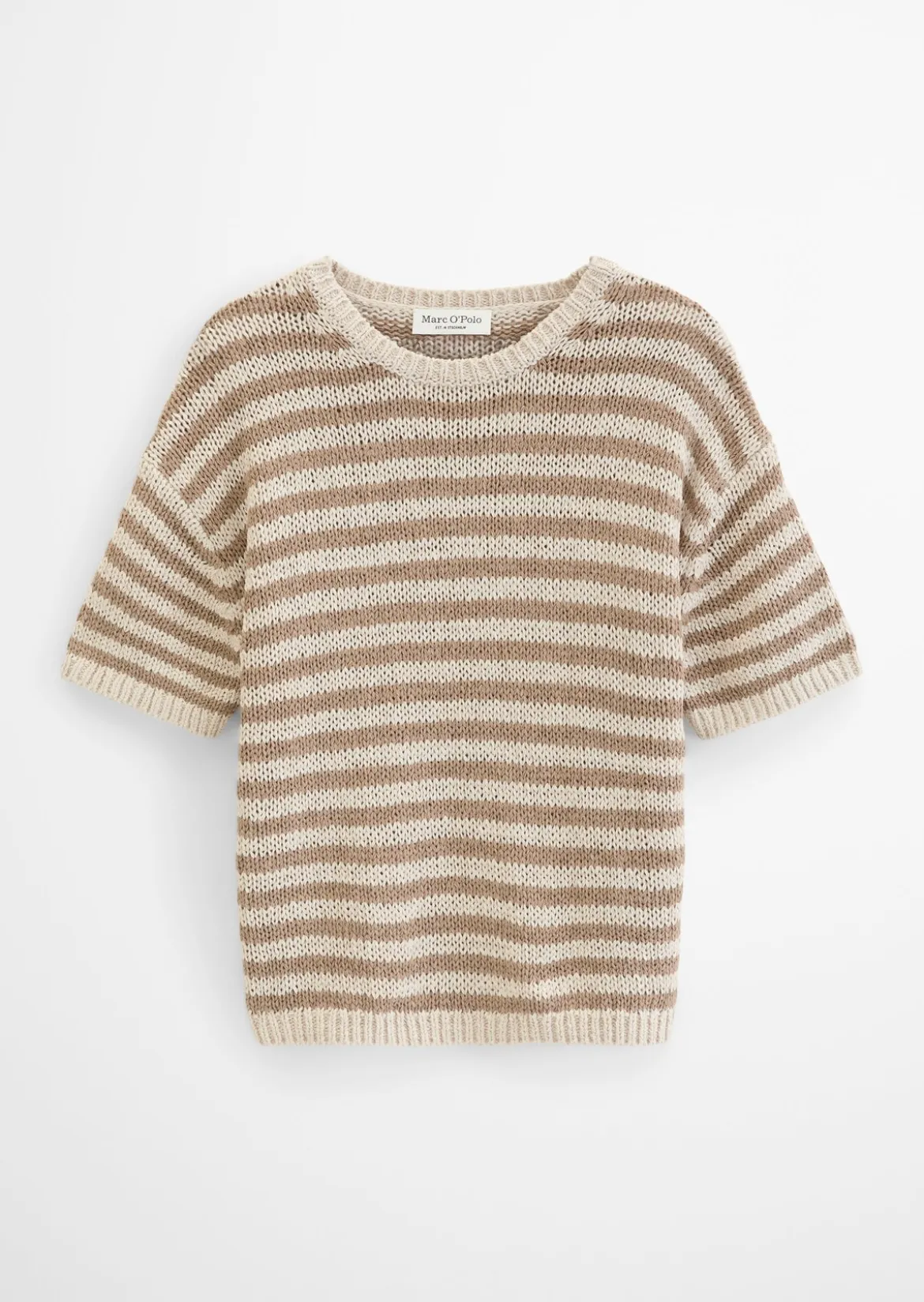 Kurzarm Pullover loose aus Bändchengarn