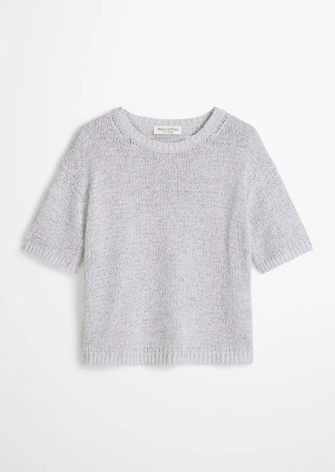Kurzarm Pullover loose aus Bändchengarn